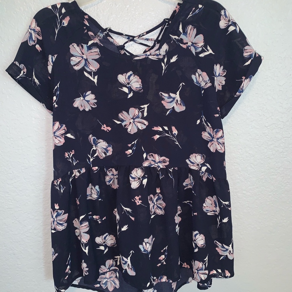 Floral peplum top